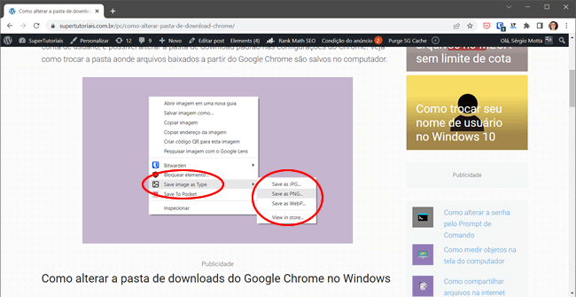save image by type chrome