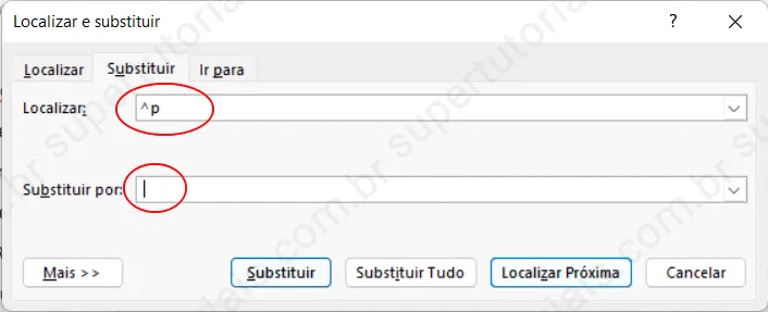 como remover quebra linha word img3