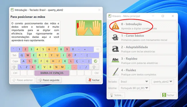 como aprender digitacao klavaro img2