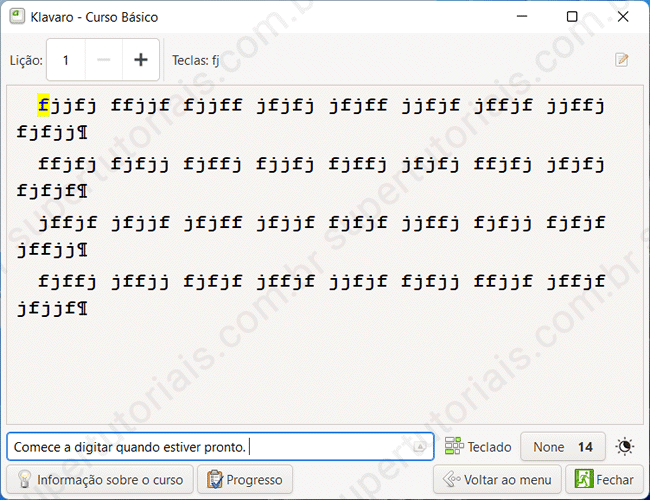como aprender digitacao klavaro img3