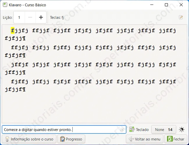como aprender digitacao klavaro img3