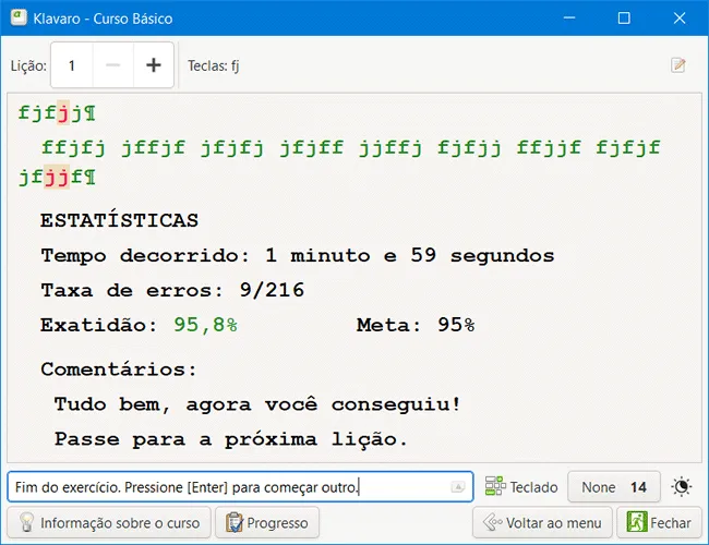 como aprender digitacao klavaro img4