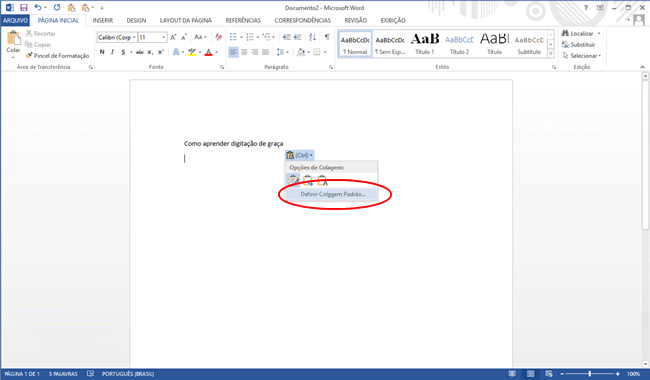 como colar word sem formatacao img5