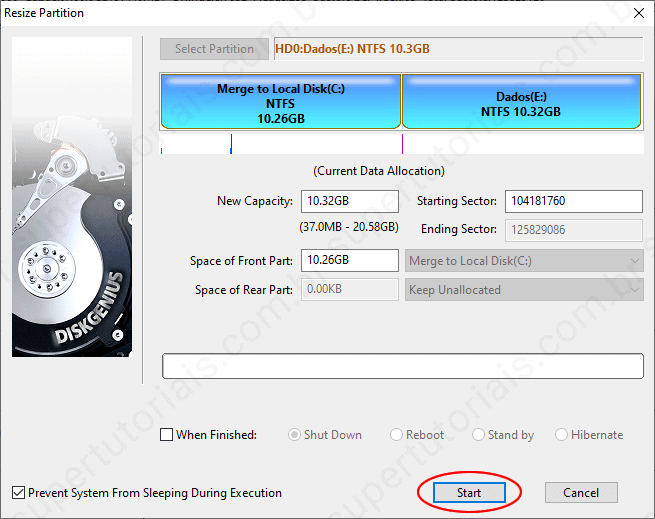 como estender particao img8 como estender particao img8