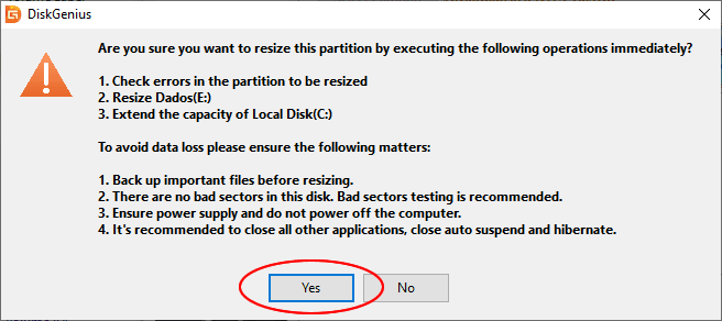 como estender particao img9 como estender particao img9