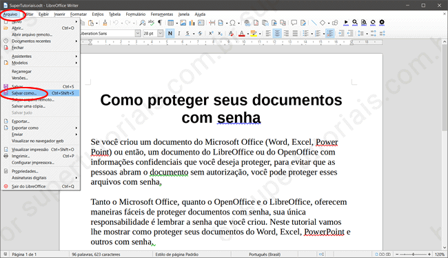 como proteger documento senha img6