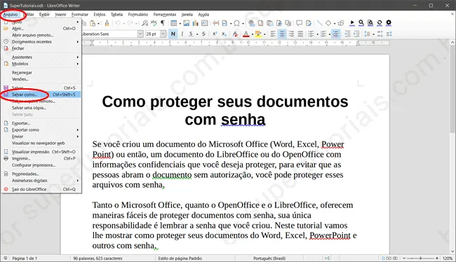 como proteger documento senha img6