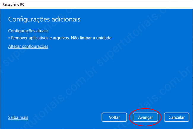 como restaurar configuracoes fabrica win11 img7