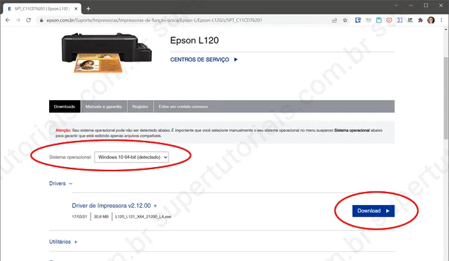 como baixar drivers impressora epson img3
