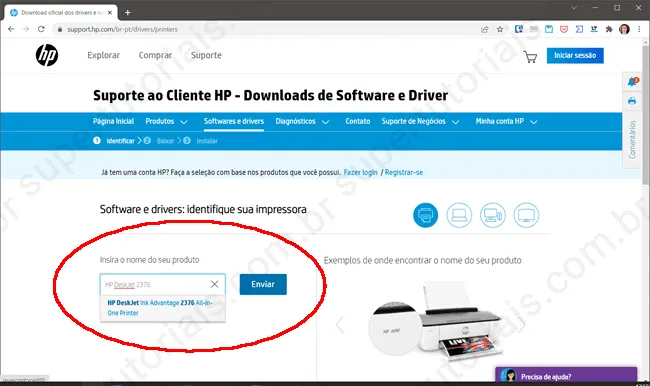 como baixar drivers impressora hp img1