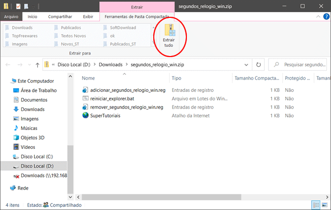 como colocar segundos relogio windows img1
