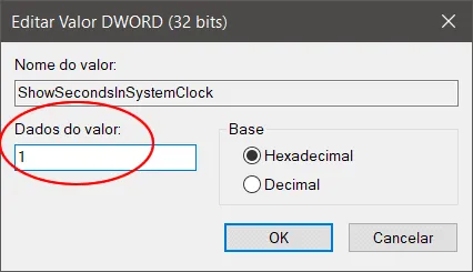 como colocar segundos relogio windows img10