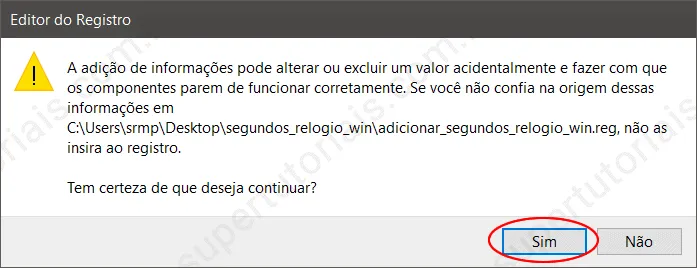 como colocar segundos relogio windows img3