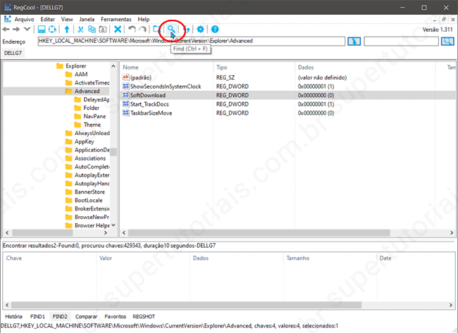 como pesquisar registro windows img5
