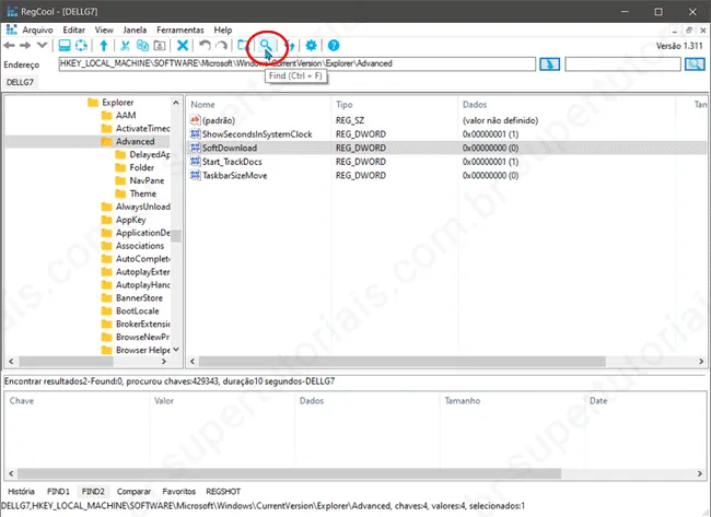 como pesquisar registro windows img5