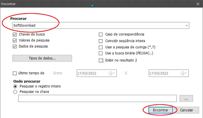 como pesquisar registro windows img6