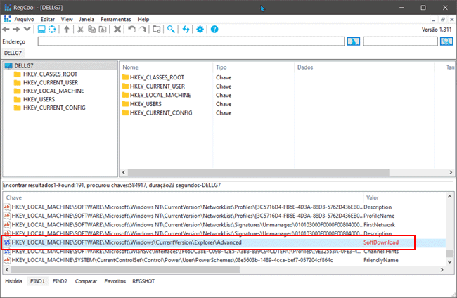 como pesquisar registro windows img8