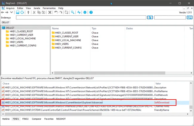 como pesquisar registro windows img8