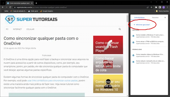 como usar lista leitura chrome img2 1