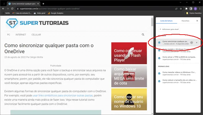 como usar lista leitura chrome img3 1