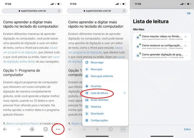 como usar lista leitura chrome img9