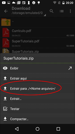 como compactar descompactar arquivo zip android img3