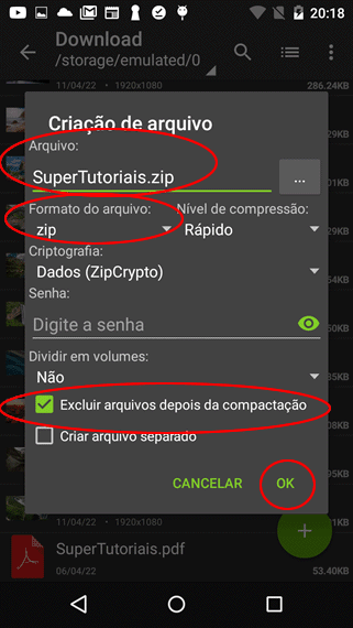 como compactar descompactar arquivo zip android img7