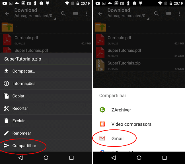 como compactar descompactar arquivo zip android img8