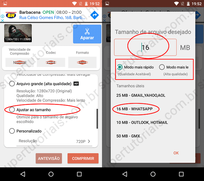 como compactar video celular img3