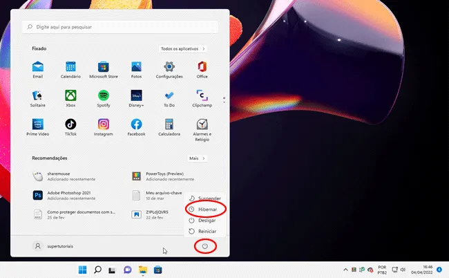 como hibernar windows11 img7