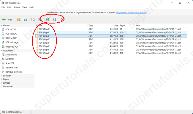 como mesclar arquivos pdf img2