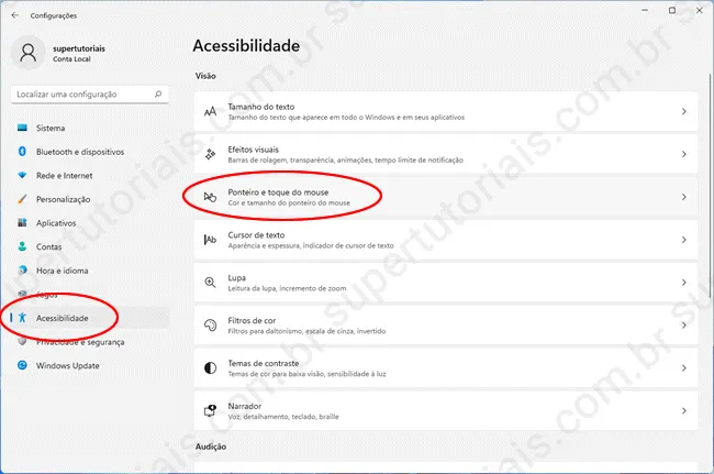 como personalizar ponteiro mouse win11 img2