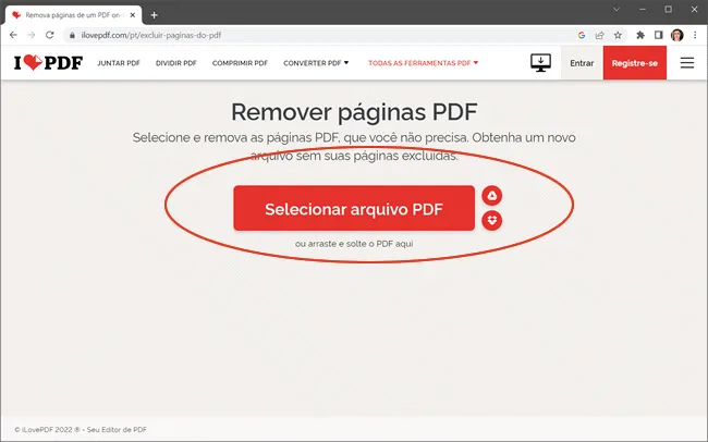 como excluir pagina pdf online img1