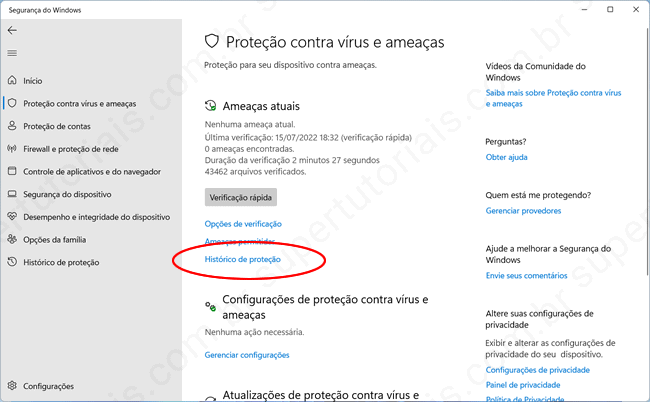 como remover arquivo quarentena windows11 img3