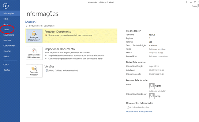 como proteger documento word senha img5