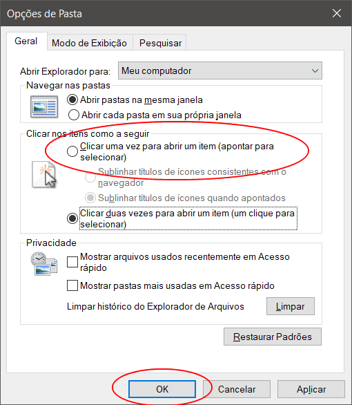 como abrir arquivos um clique windows10 img3