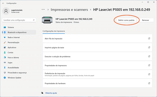 como definir impressora padrao windows10 11 img10
