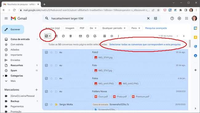 como deletar anexos gmail img5