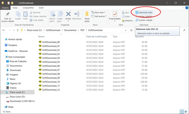 como selecionar varios arquivos windows img4