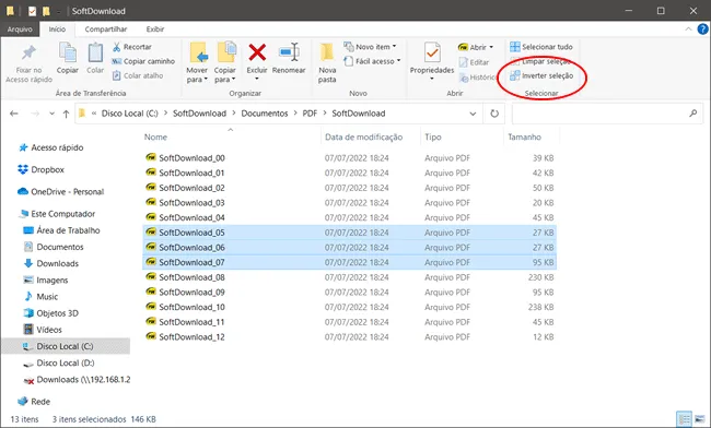 como selecionar varios arquivos windows img5