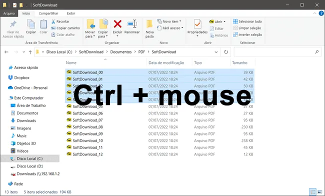 como selecionar varios arquivos windows img6