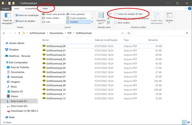 como selecionar varios arquivos windows img7