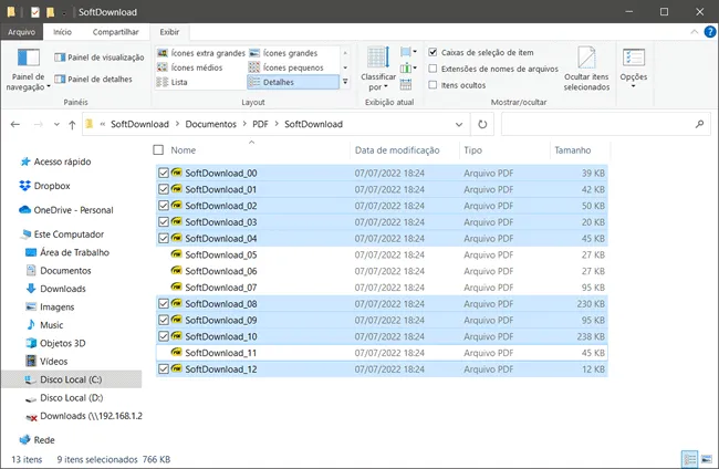 como selecionar varios arquivos windows img8