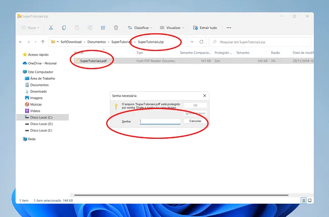 como proteger arquivo zip com senha img7