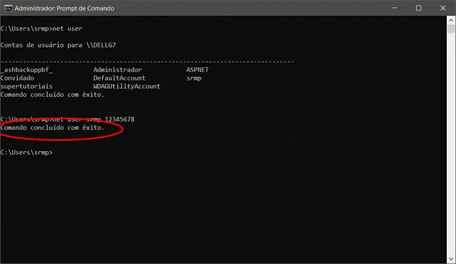 como trocar senha usuario windows prompt comando img4