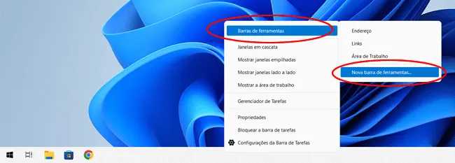 como adicionar barra ferramentas windows11 img4