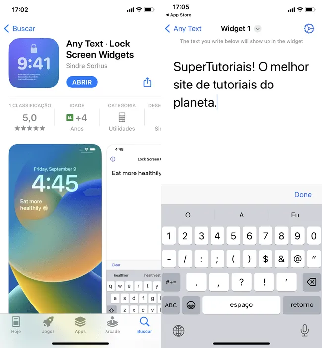 como adicionar texto tela bloqueio Iphone img2