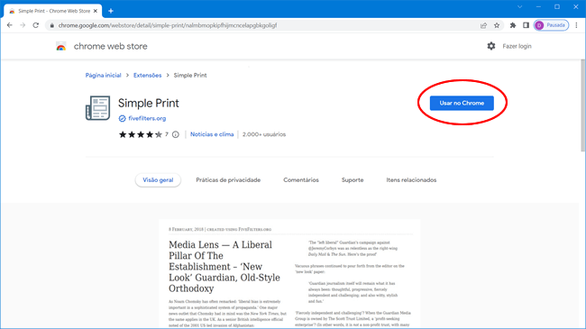 como fixar extensao chrome img1